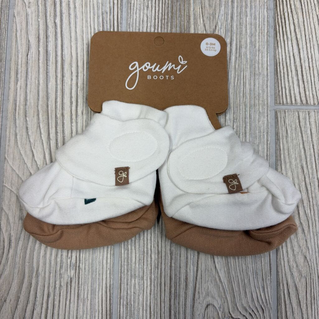 NEW 2 Pk Stay On Booties 0-3m