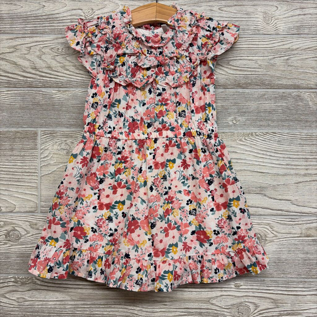 Woven Dress Ruffles Flowers 2t