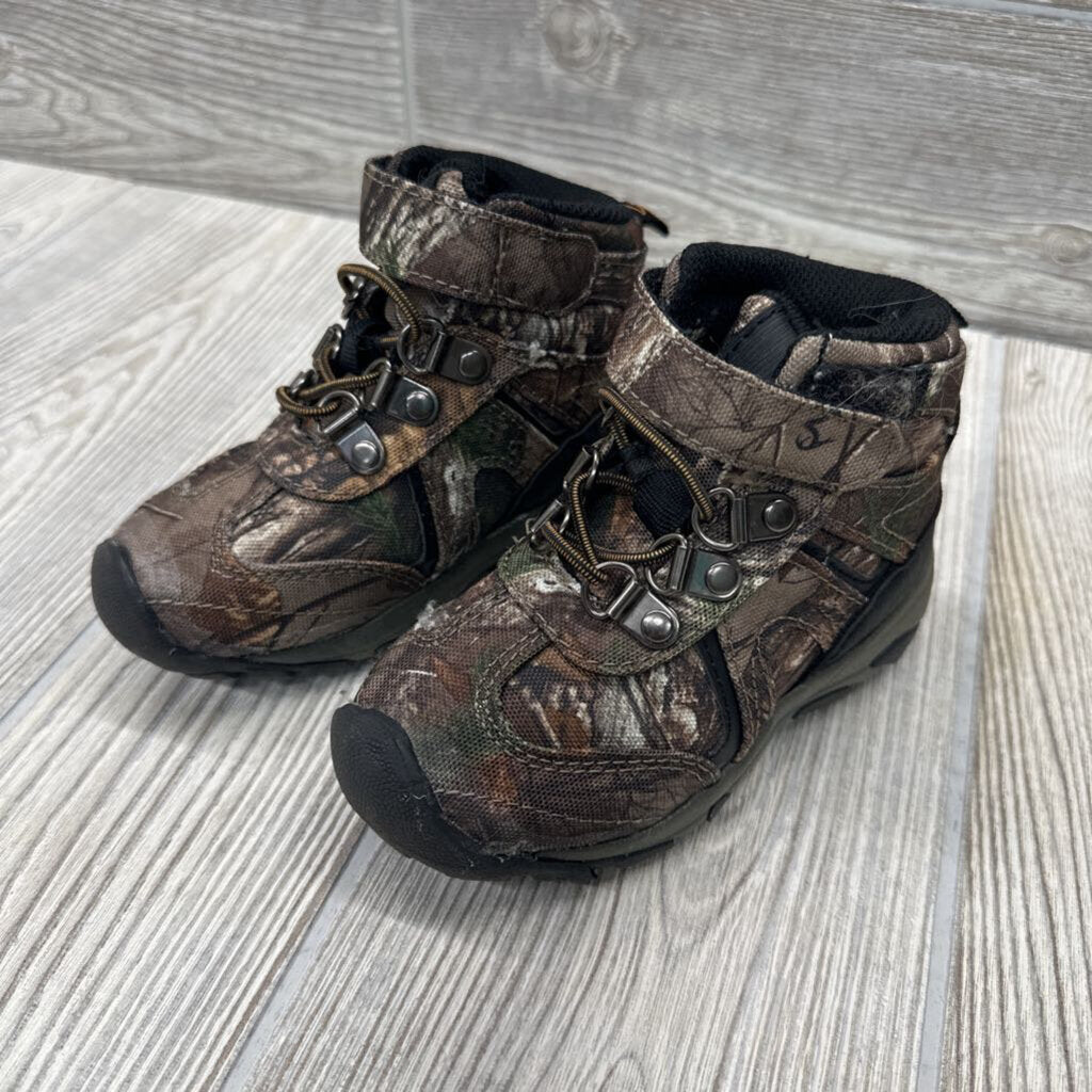 Velcro Camo Hiking Boots 7c