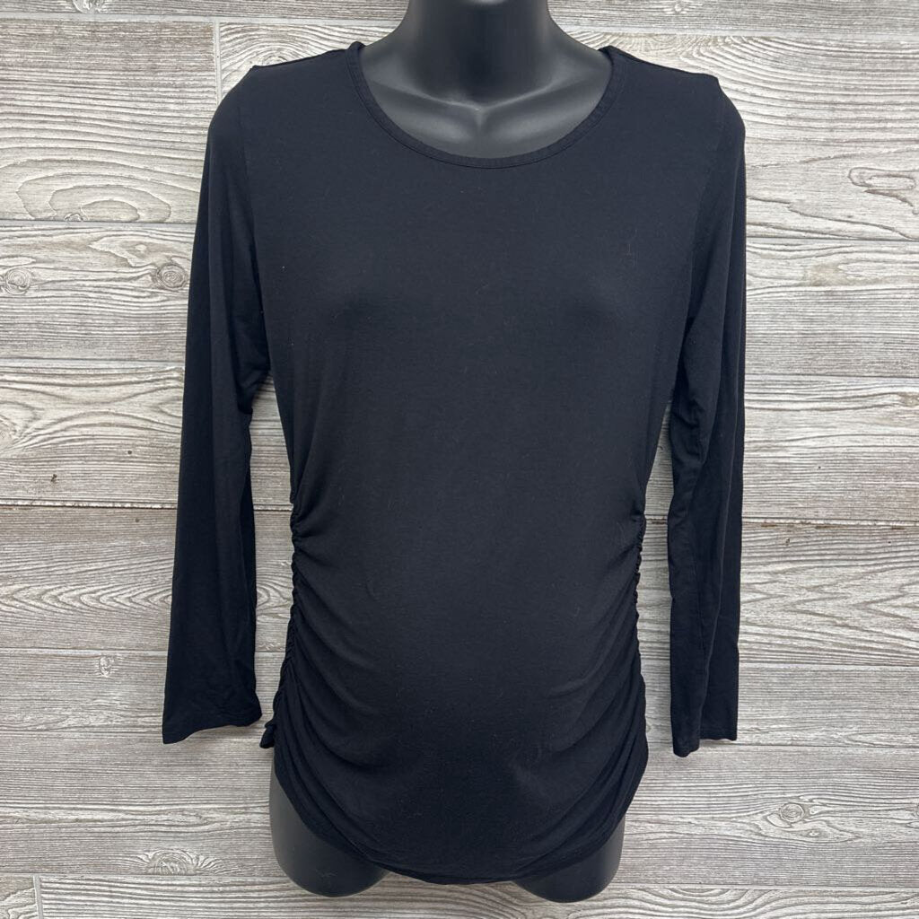 LS Rouched Shirt Solid Medium