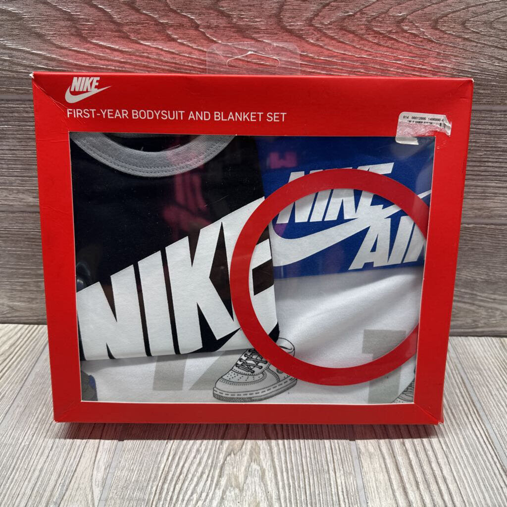 NEW First Year 2 Pk Bodysuit & Blanket Set