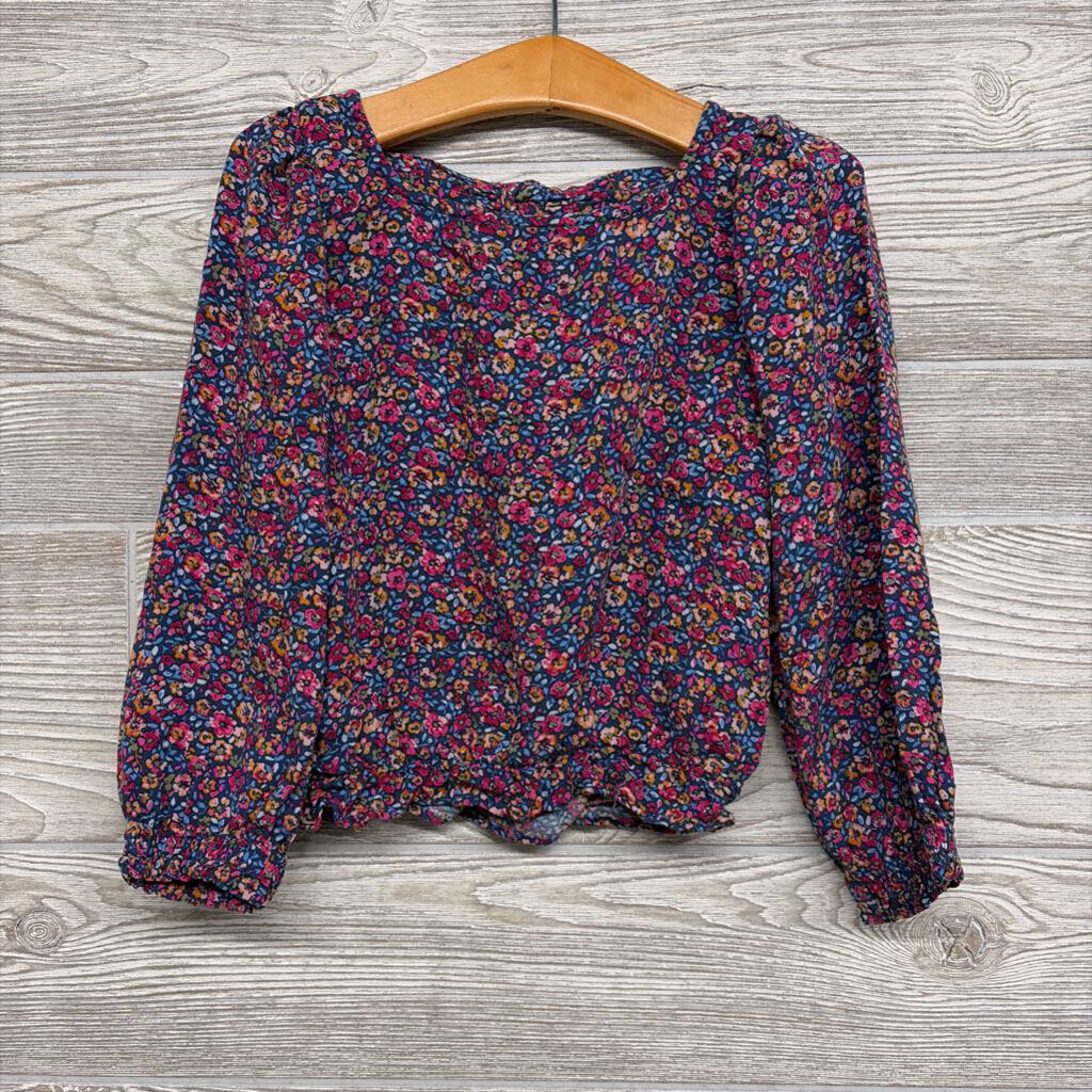Shirt Flowers Key Hole Back 4t