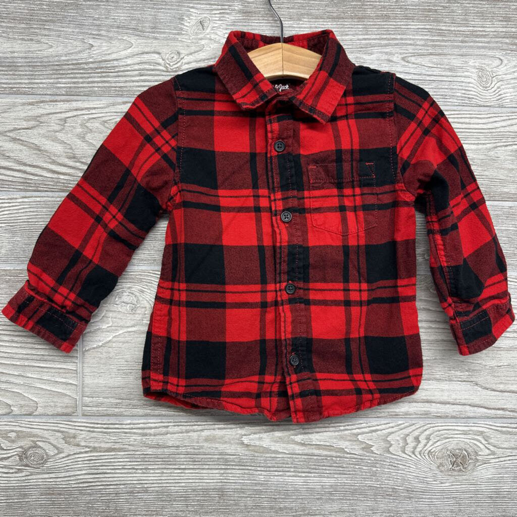 Plaid Button Up Flannel Shirt 2t