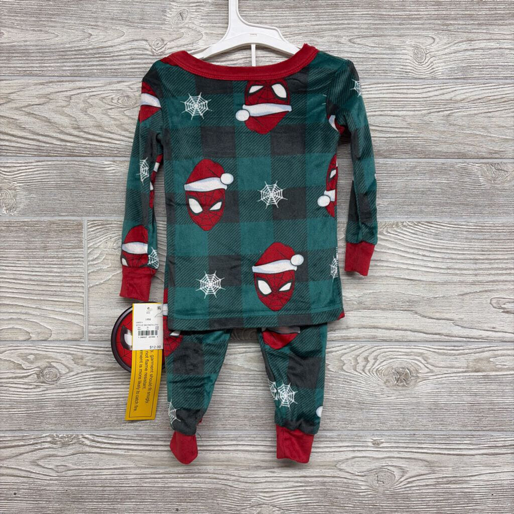NEW 2 Pc Plush Pj Spiderman 18M