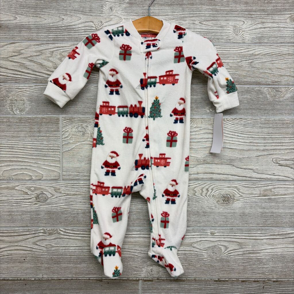 NEW Blanket Sleeper Santa & Trains 6M