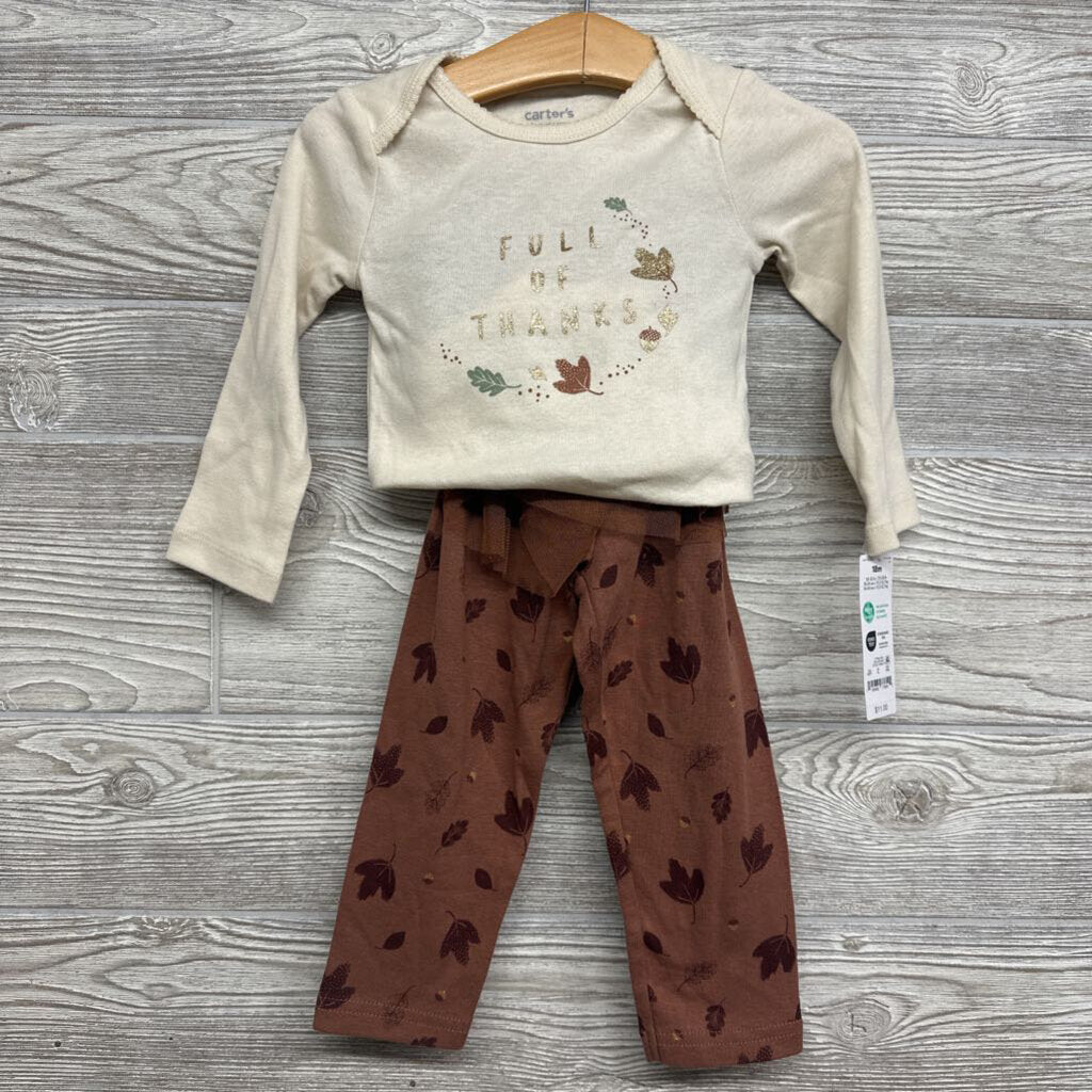 NEW Bodysuit & Tutu Leggings Full Of Thanks 18M