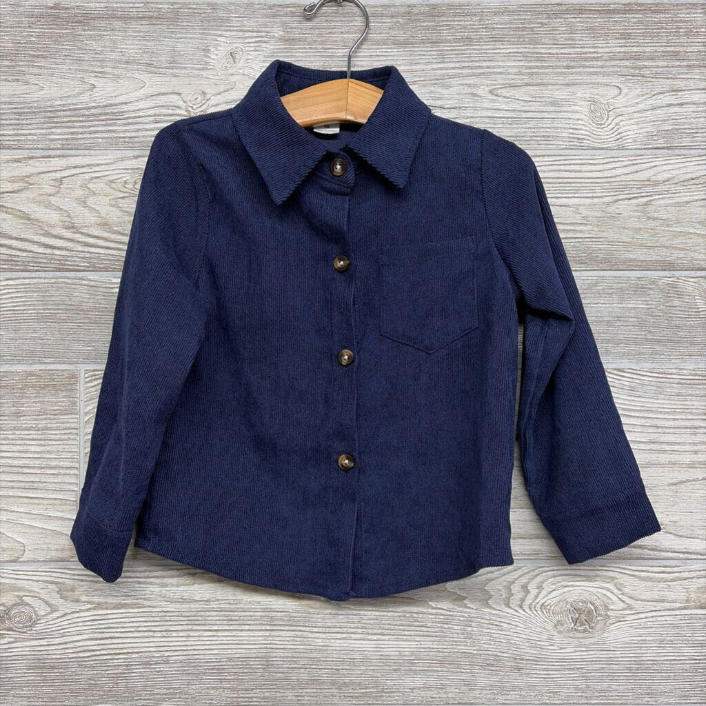 Ls Button Up Cord Shirt Chest Pocket