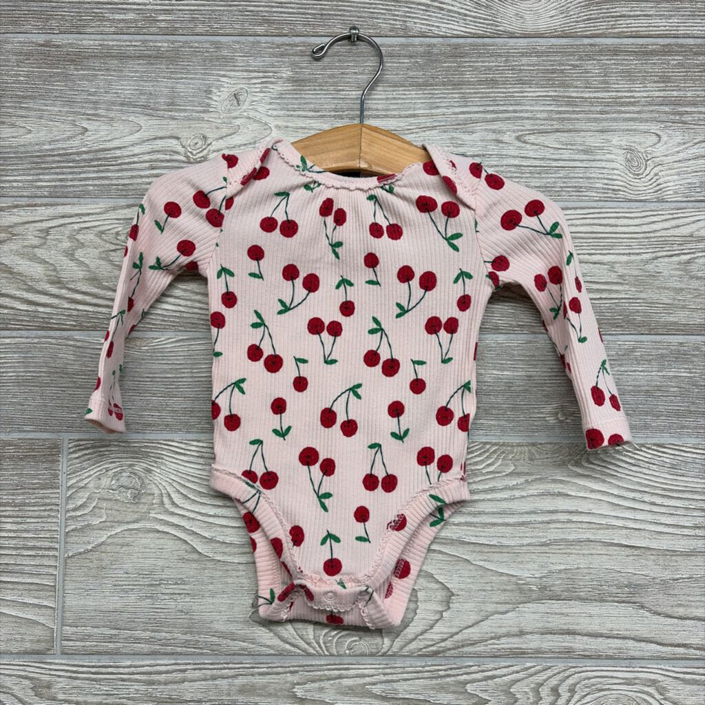 Ls Ribbed Bodysuit Cherries