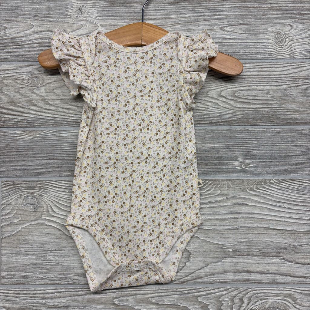 Bodysuit Flutter Sleeves Flowers