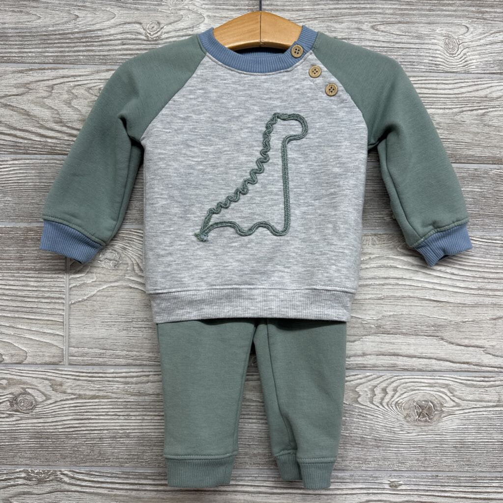 Crewneck & Drawstring Pants Dinosaur 6-9m