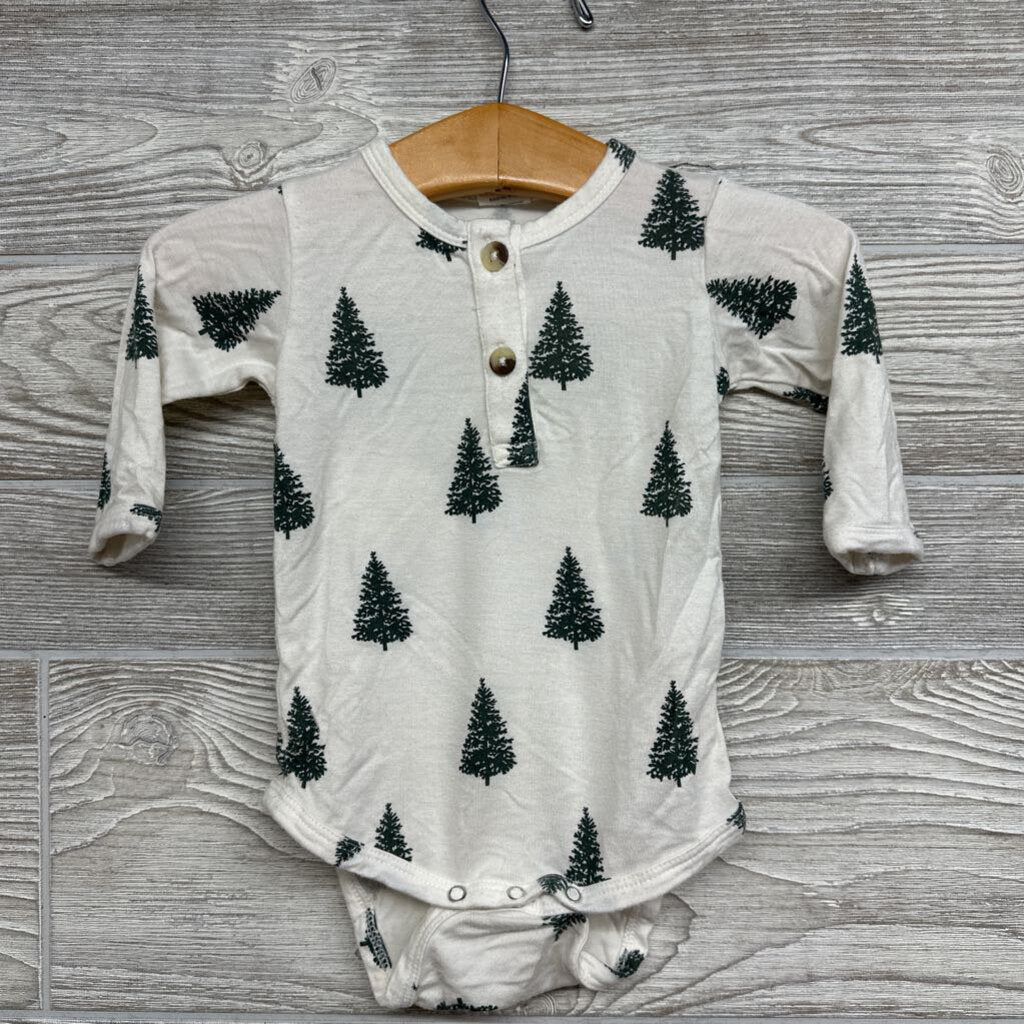LS Bamboo Bodysuit Trees 3-6m
