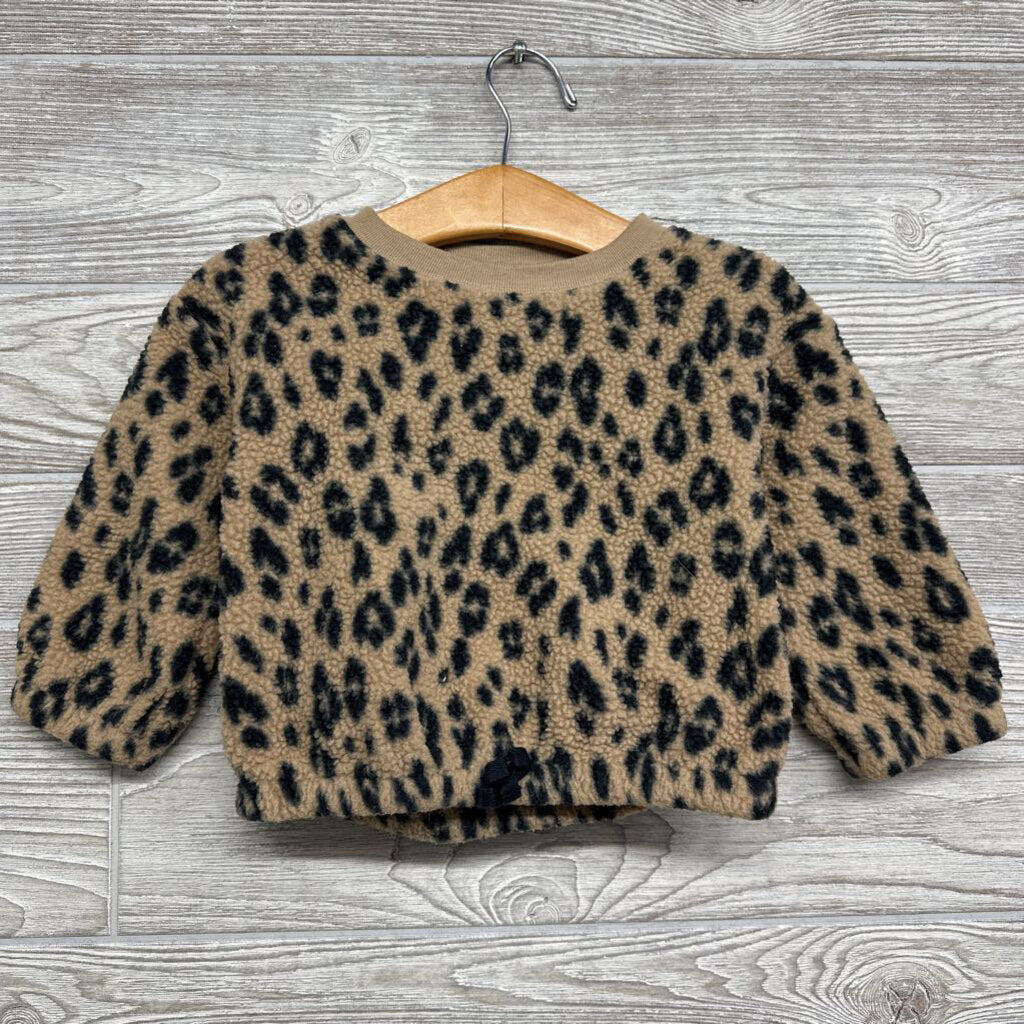 Plush Crewneck Animal Print 18m