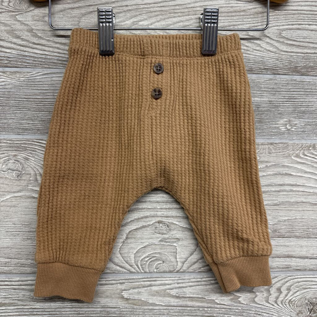 Waffle Knit Harem Pants Buttons 0-3m