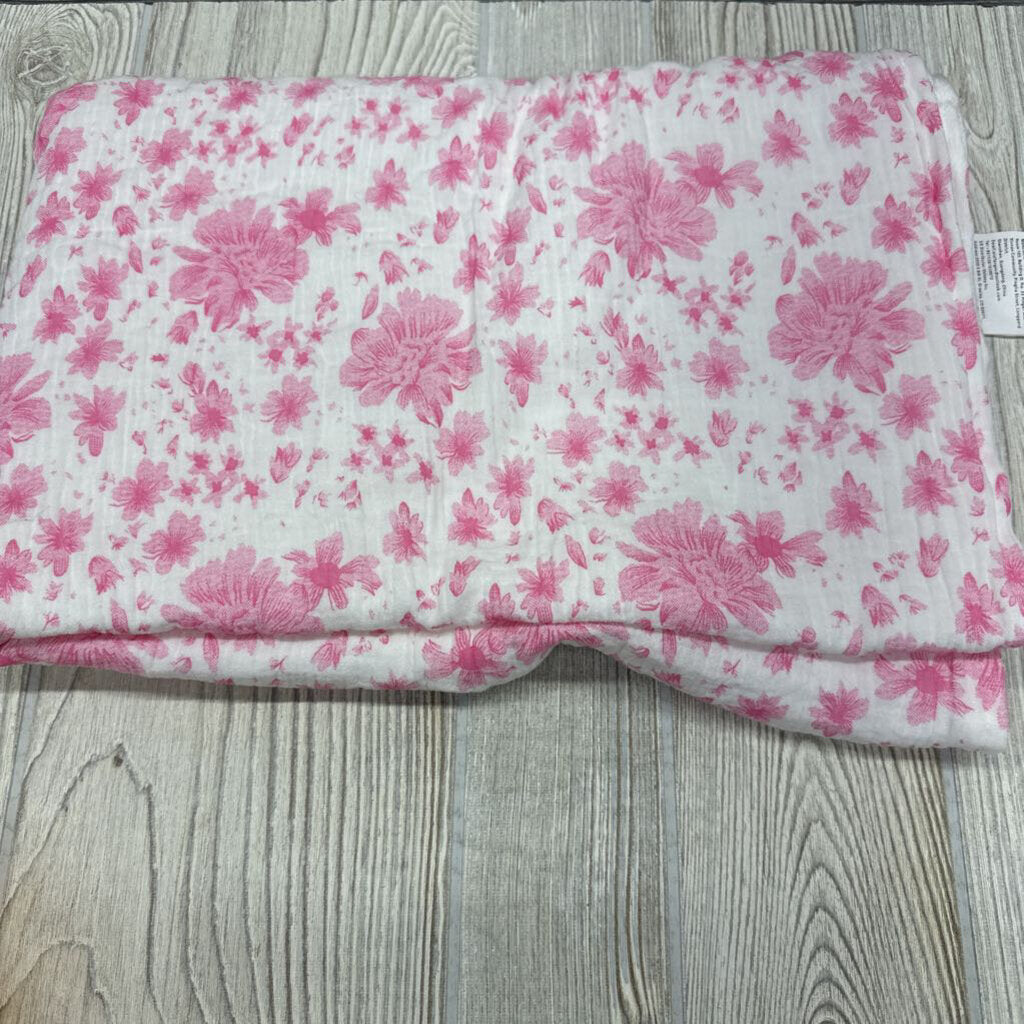 Minky Muslin Blanket Flowers