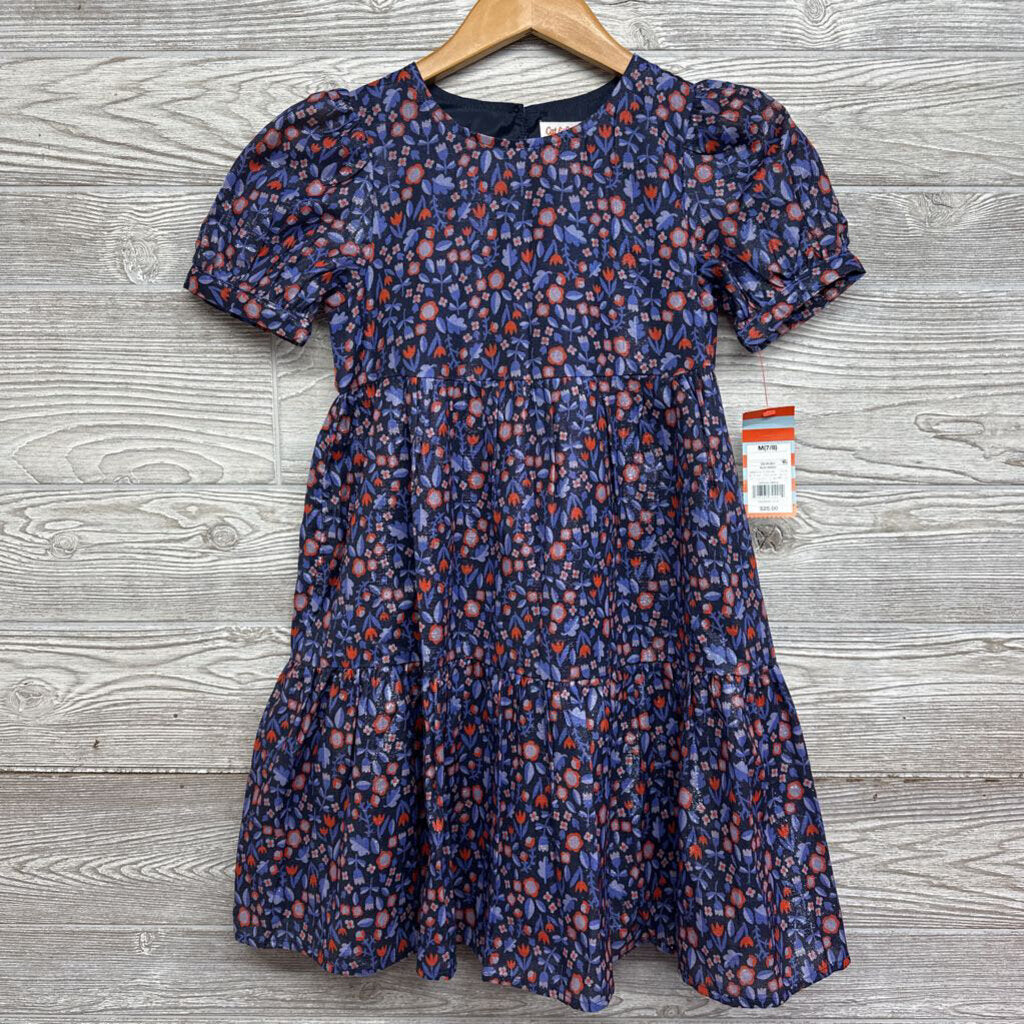 NEW LS Dress Flowers 7-8