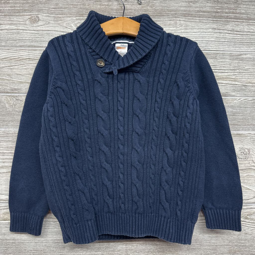 Cable Knit Sweater Shawl Collar 5t