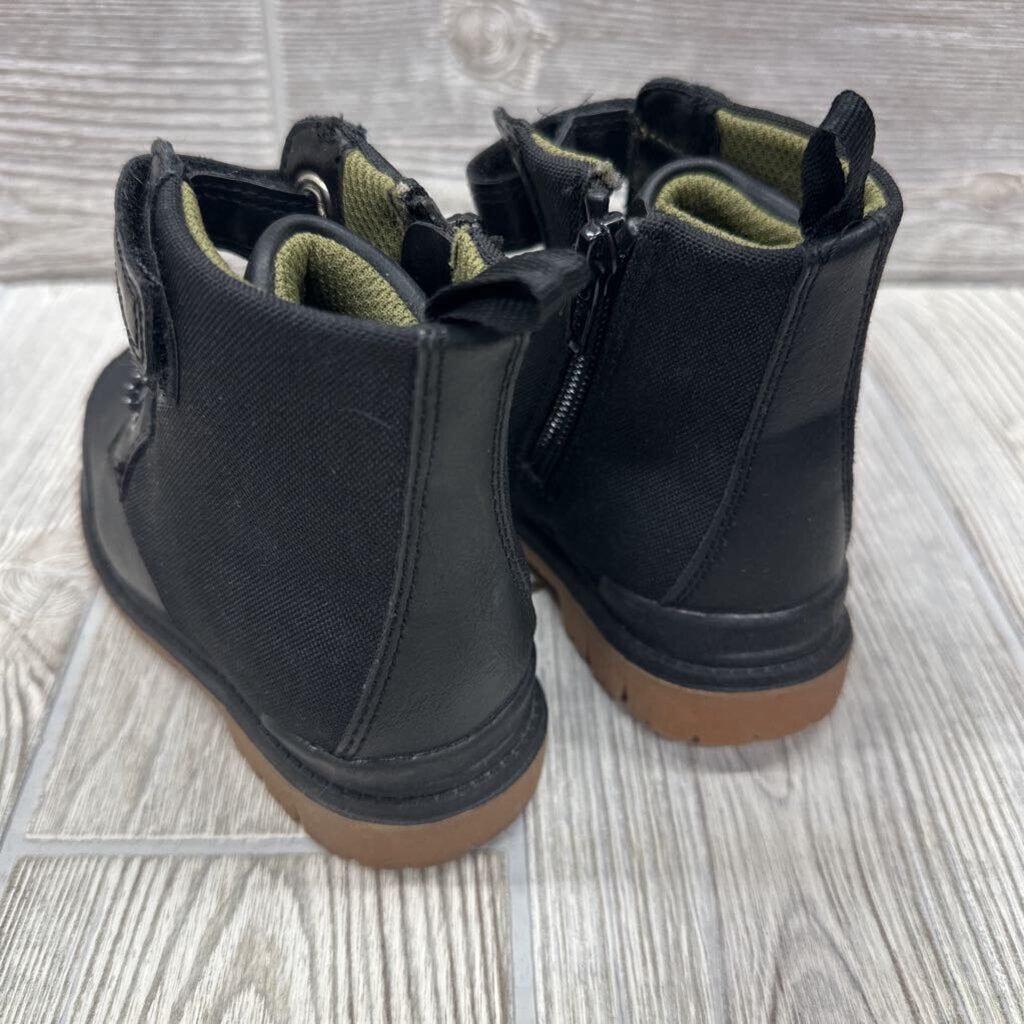 Side Zip Velcro Work Boots 6c