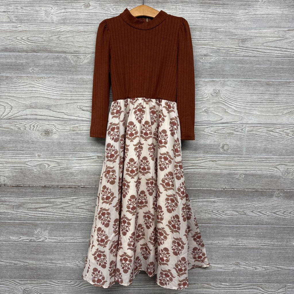 Ribbed LS Dress Flower Skirt 6