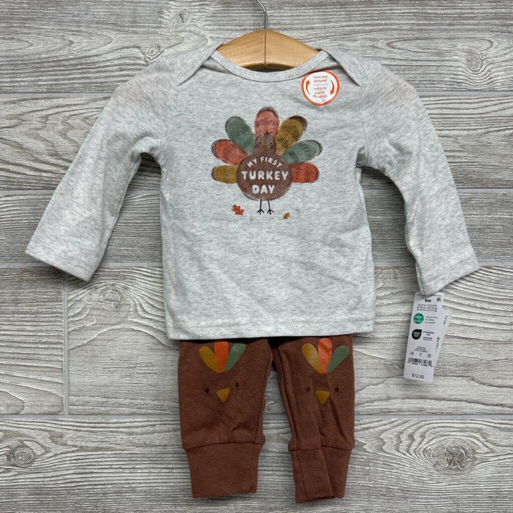 NEW My First Turkey Day Outfit Shirt, Bodysuit & Pants 6m
