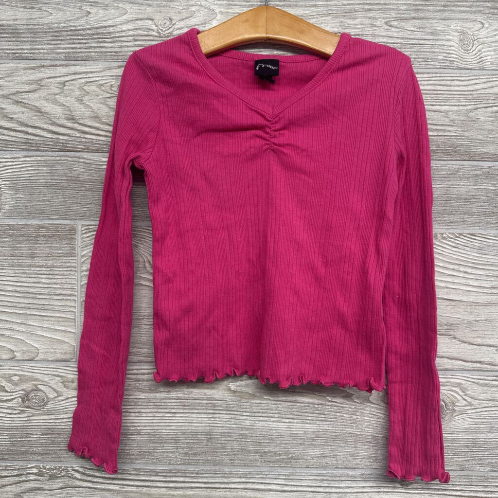 Ribbed Lettuce Trim Shirt 6