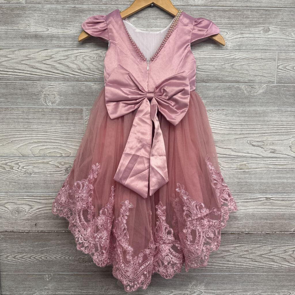 Layered Tulle Lace Dress Faux Pearl Collar 5