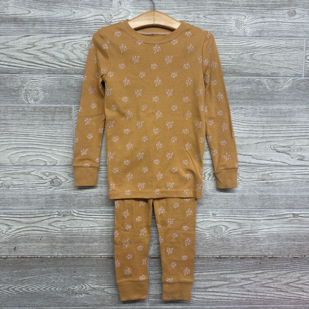 2 Pc LS PJs Flowers 5t