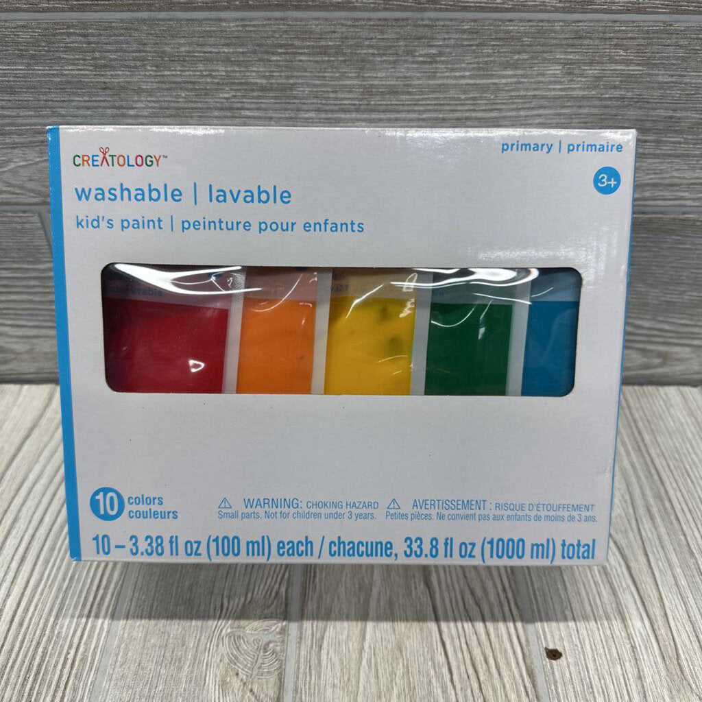 NEW 10 Pk Washable Kid's Paint