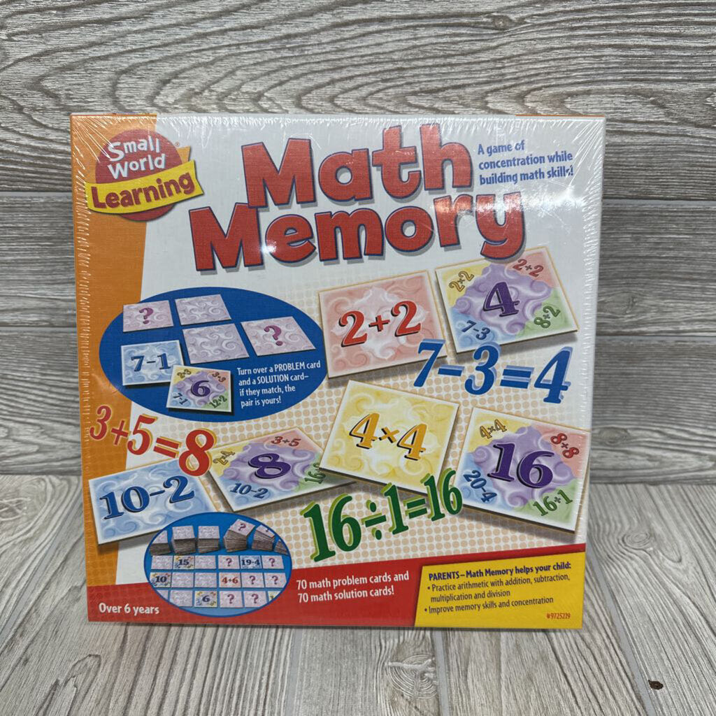 NEW Math Memory Game