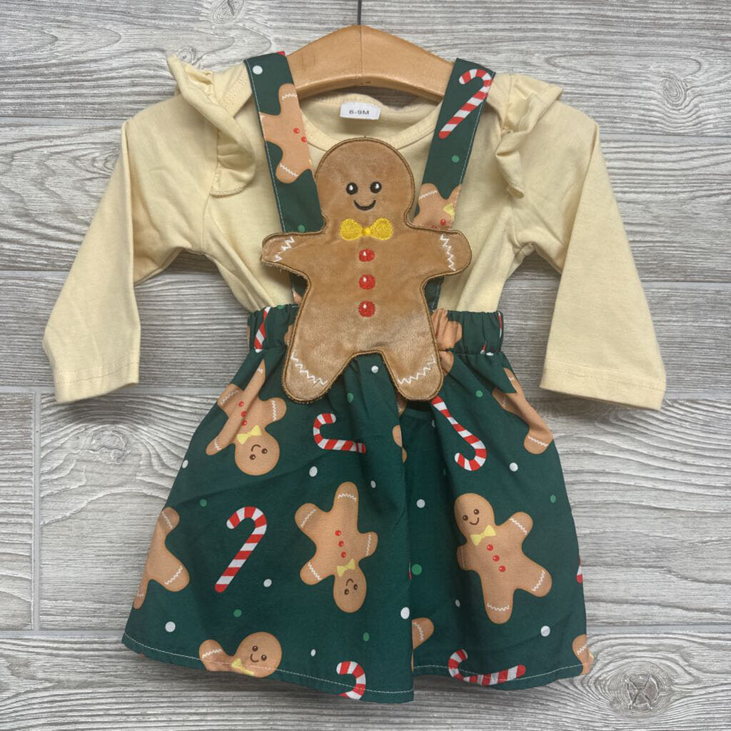 LS Bodysuit & Gingerbread Jumper Candy Canes 6-9m