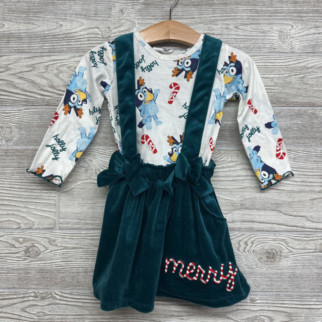 NEW LS Shirt & Cord Jumper Holly Jolly 2t