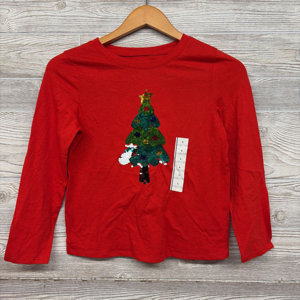 NEW LS Shirt Flip Sequin Tree 10-12