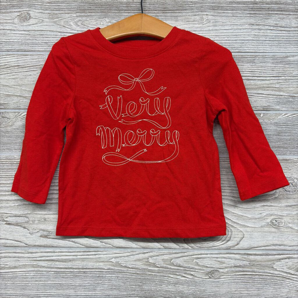 NEW LS Shirt Very Merry 18m
