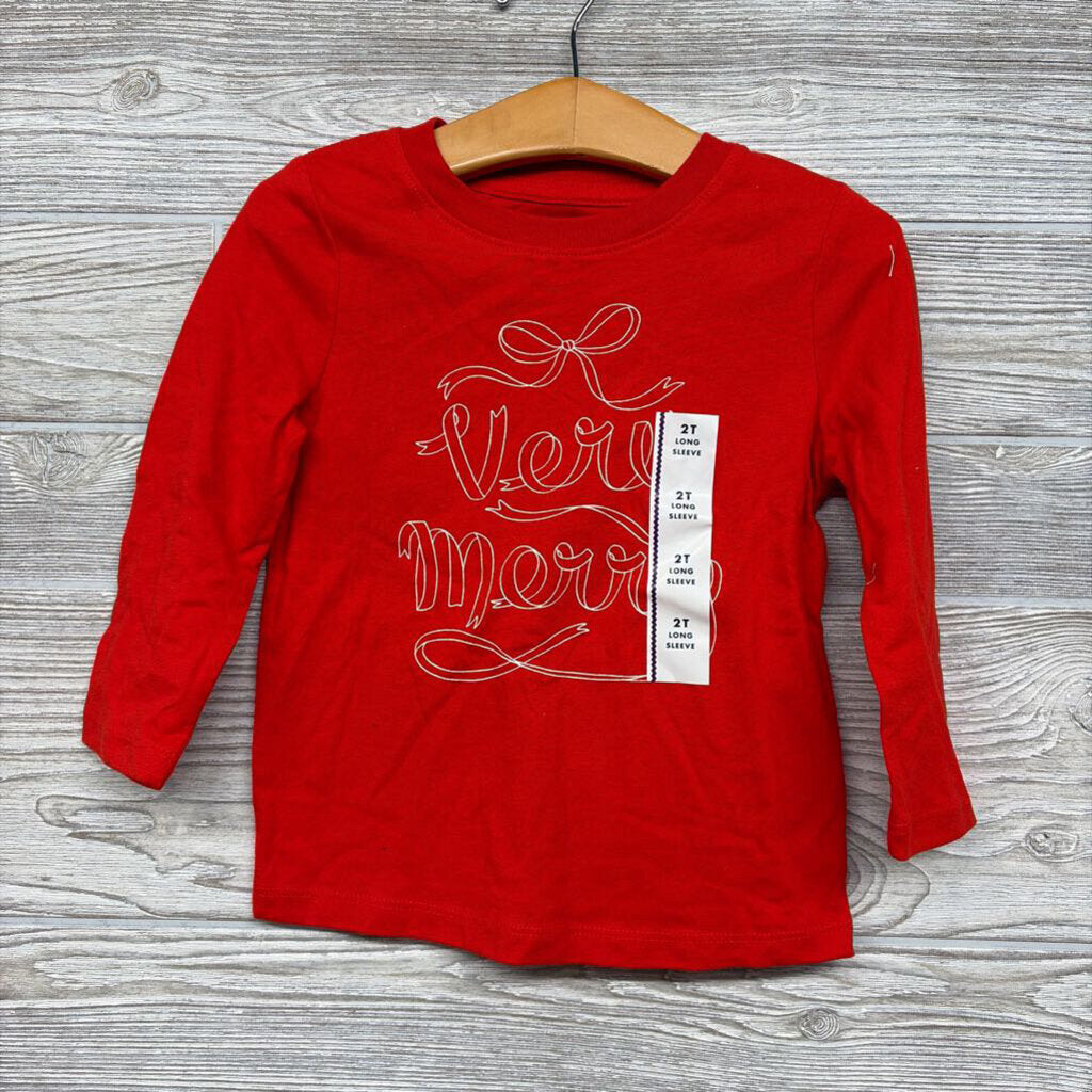 NEW LS Shirt Very Merry 2t
