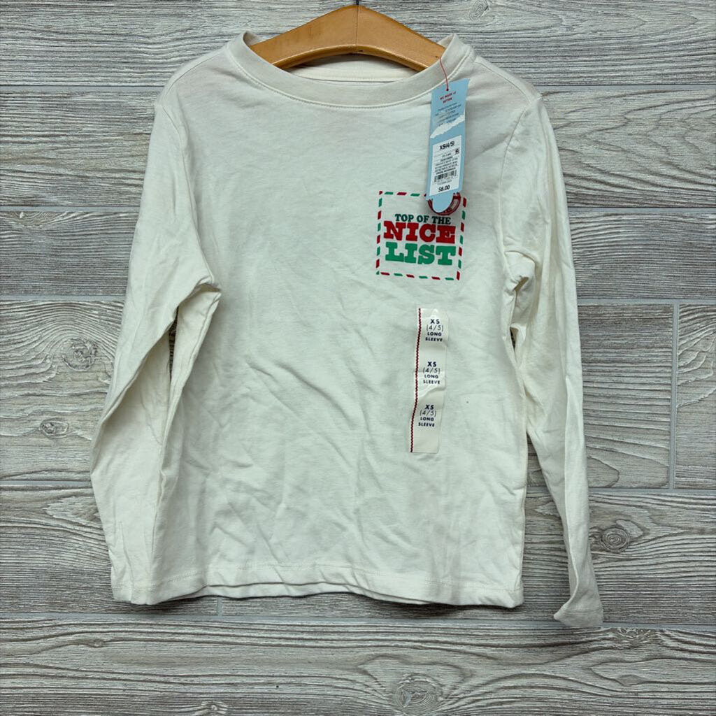 NEW LS Shirt Top Of The Nice List 4-5