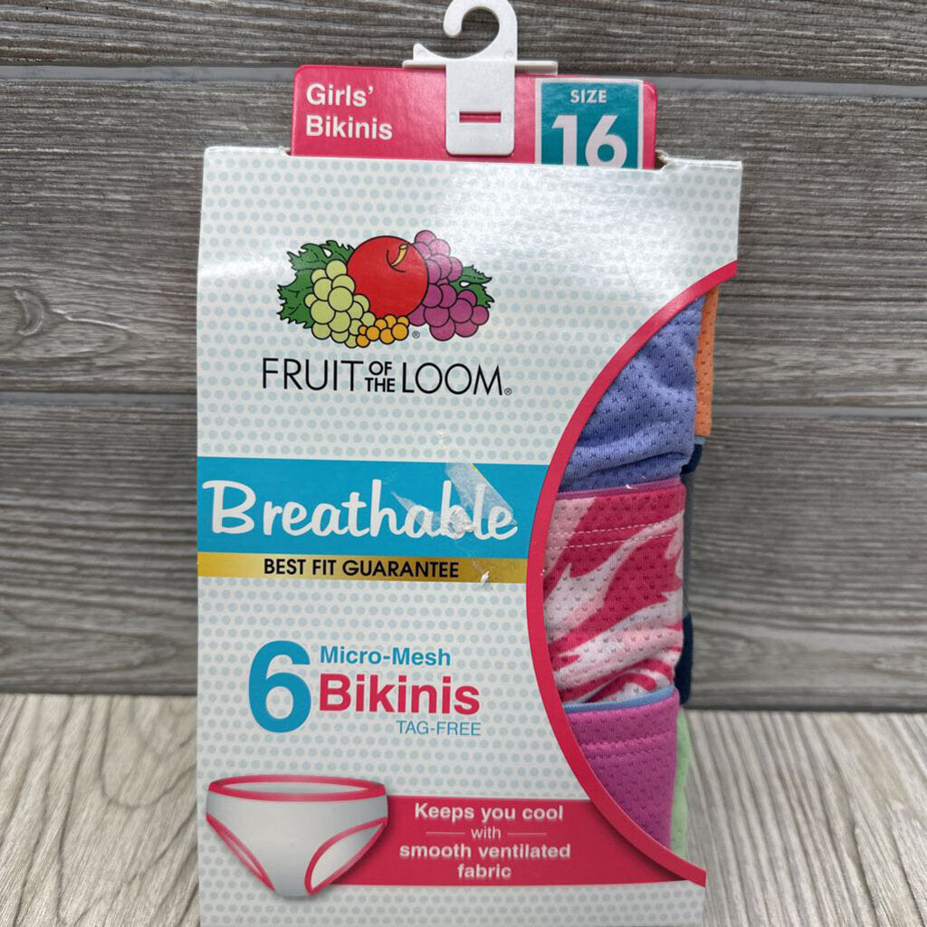 NEW 6 Pk Bikini Breathable Underwear 16