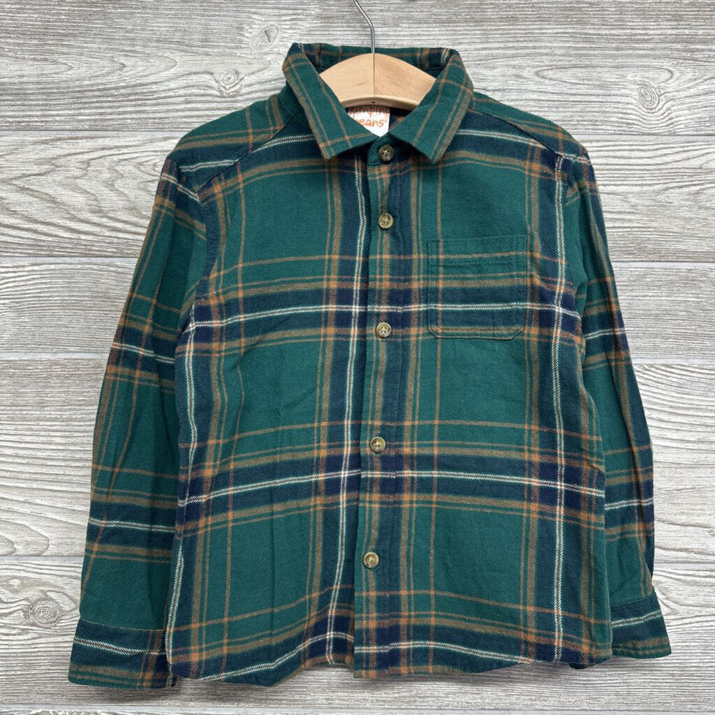 Plaid Button Up Flannel Shirt 5t