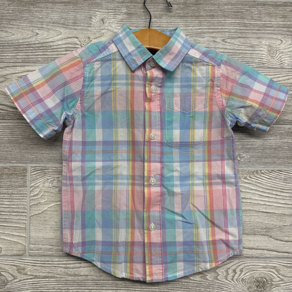 Plaid SS Button Up Shirt 2t