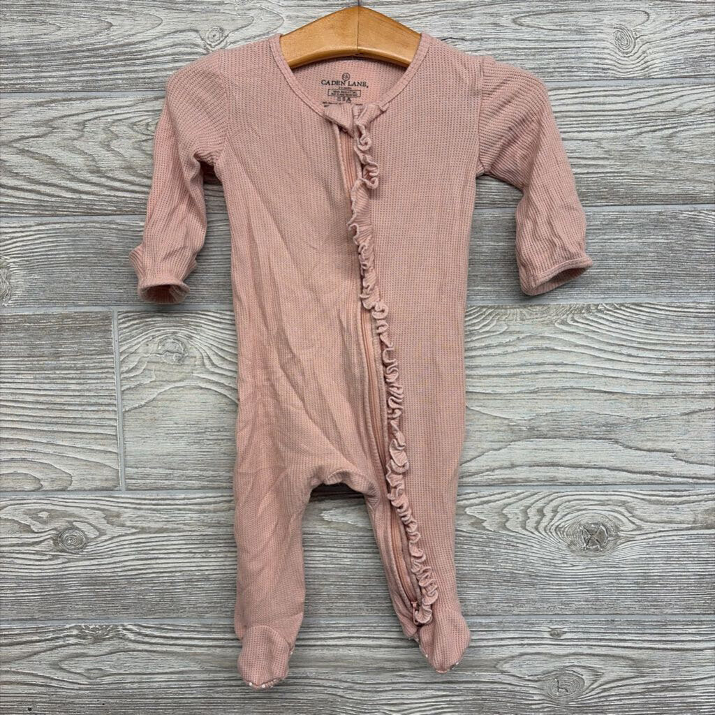 Zipper Footie Ruffles 0-3M
