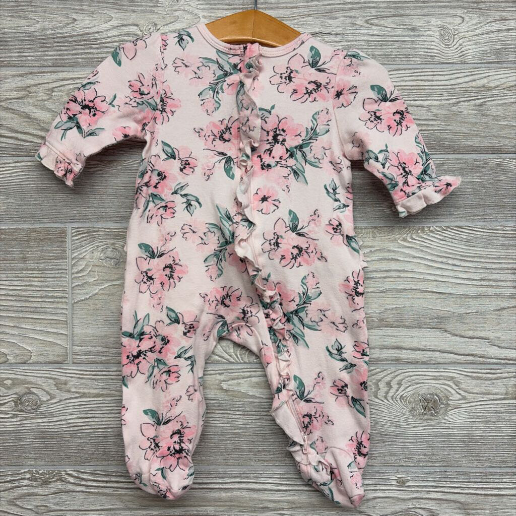 Sleeper Ruffle Zipper Flowers 6m