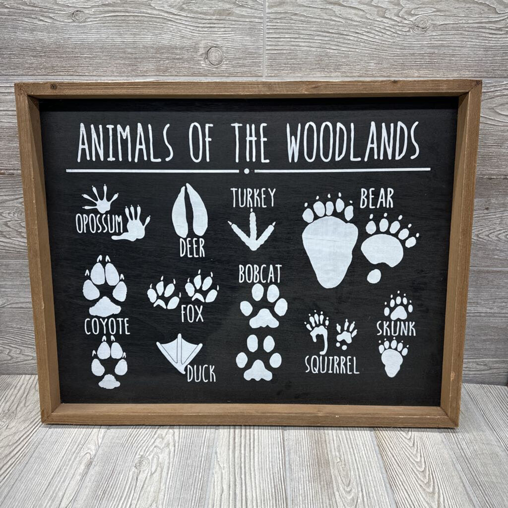 Wooden Picture Animals Of The Woodlands