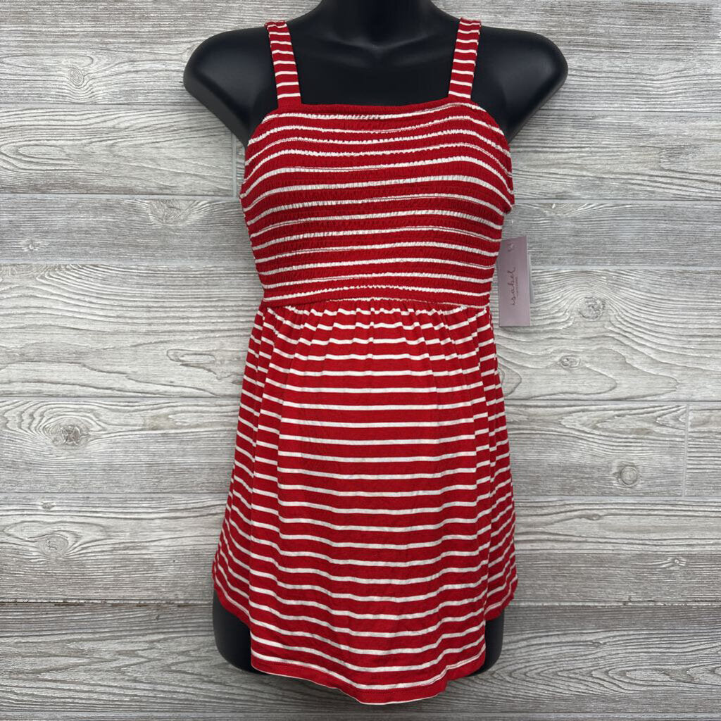 NEW Smocked Tank Top Stripes Bow Straps Small