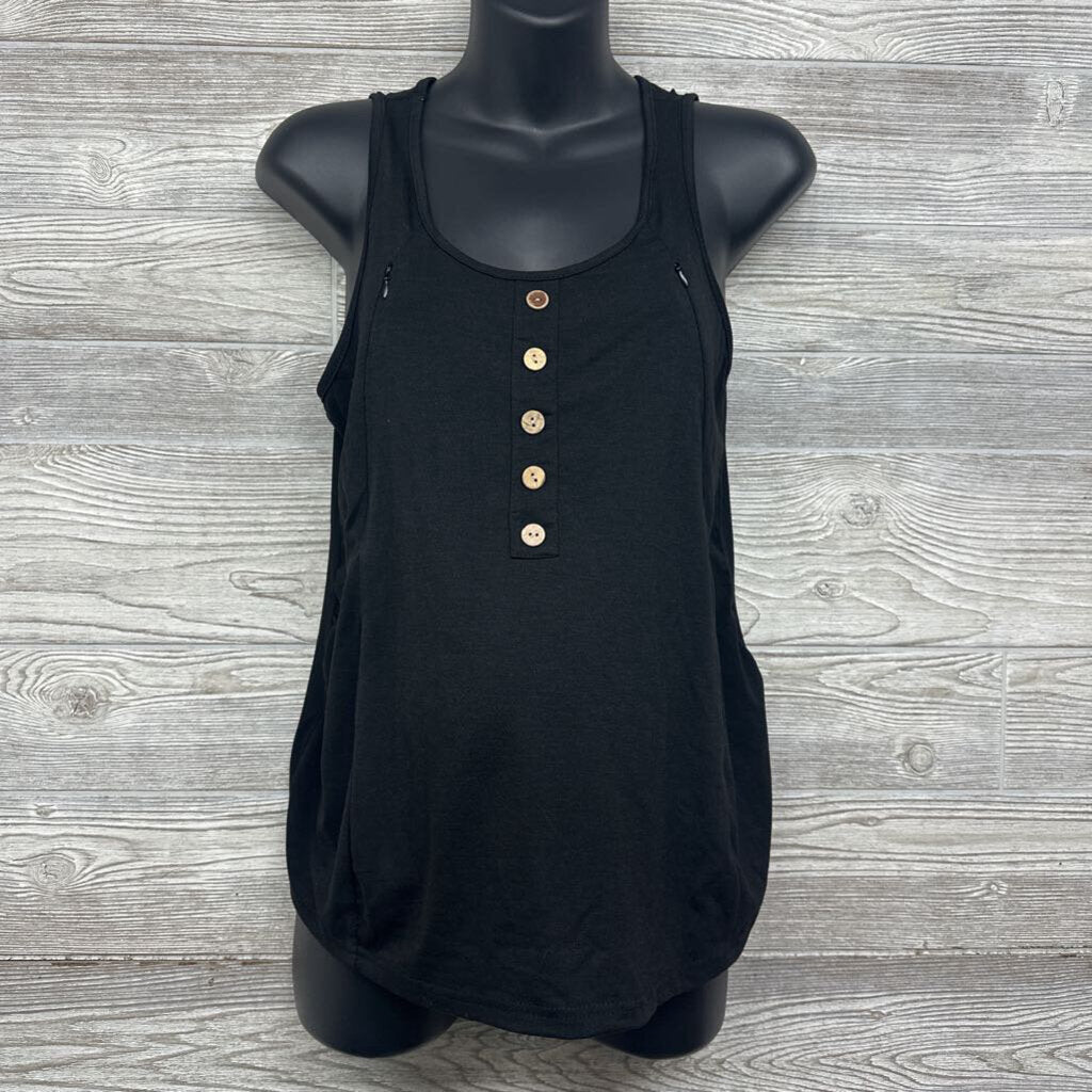 Nursing Tank Top Buttons Med