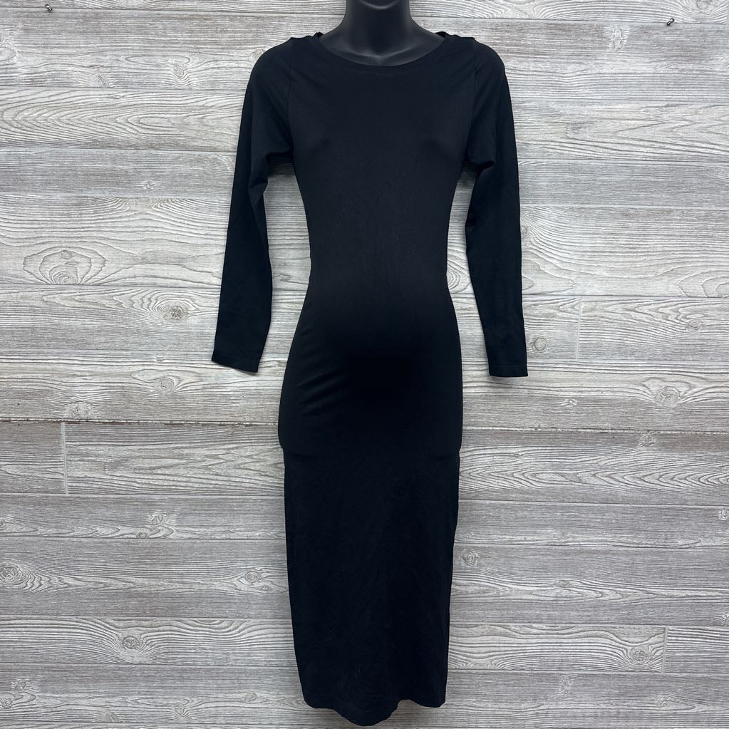 NEW LS Seamless Dress Back Slit Small