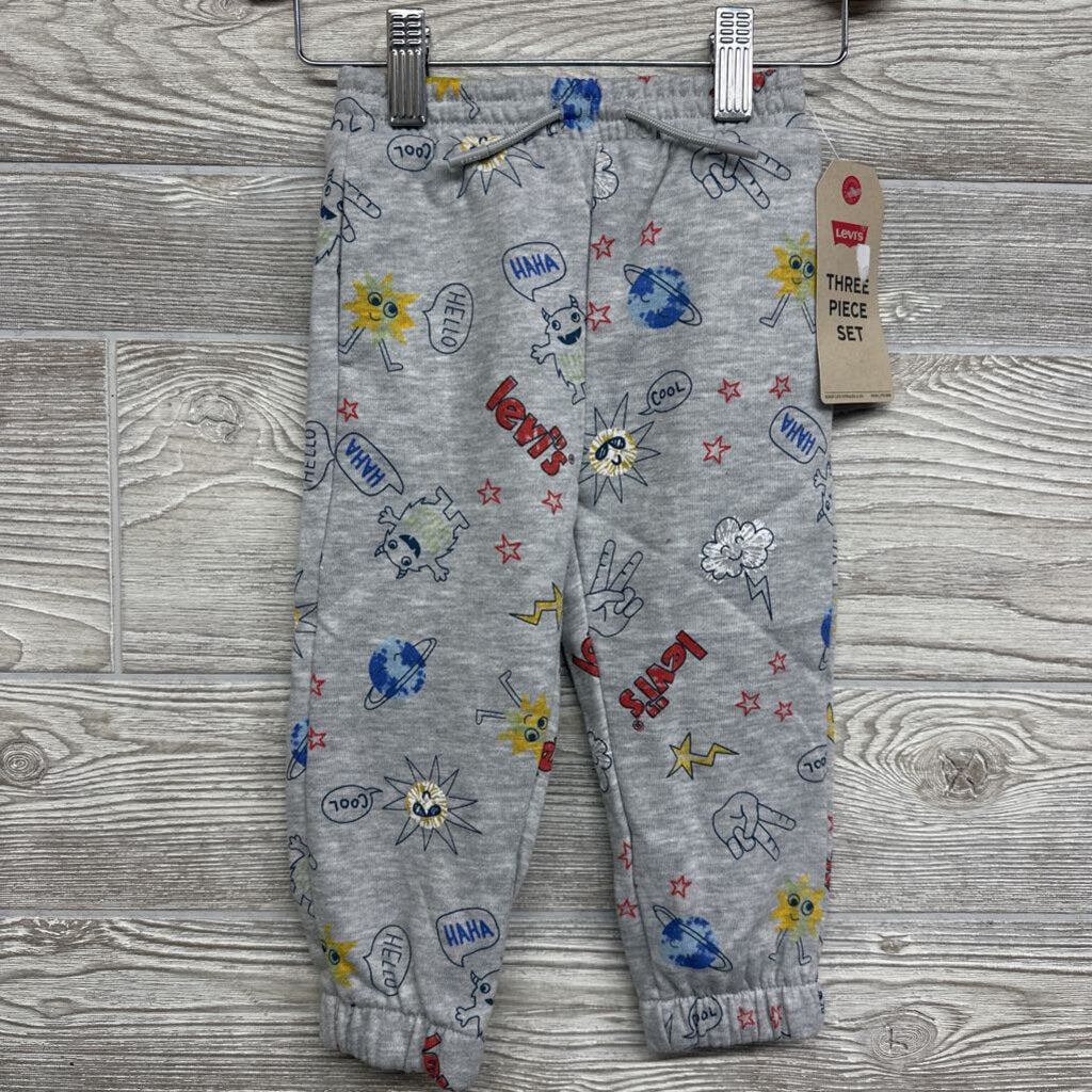 NEW Jacket, Shirt & Sweatpants Monsters, Clouds, Peace Signs 18M