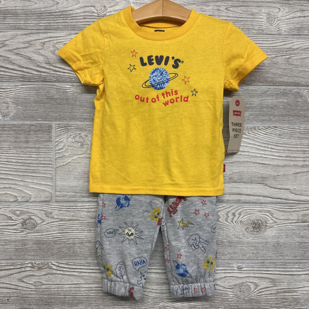 NEW Jacket, Shirt & Sweatpants Monsters, Clouds, Peace Signs 18M