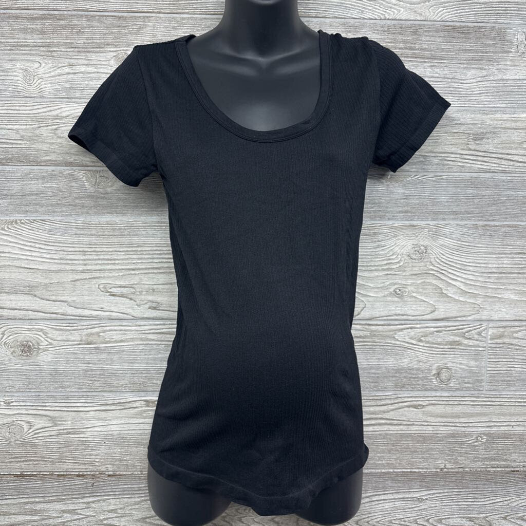 Ribbed Scoop Neck Shirt Medium