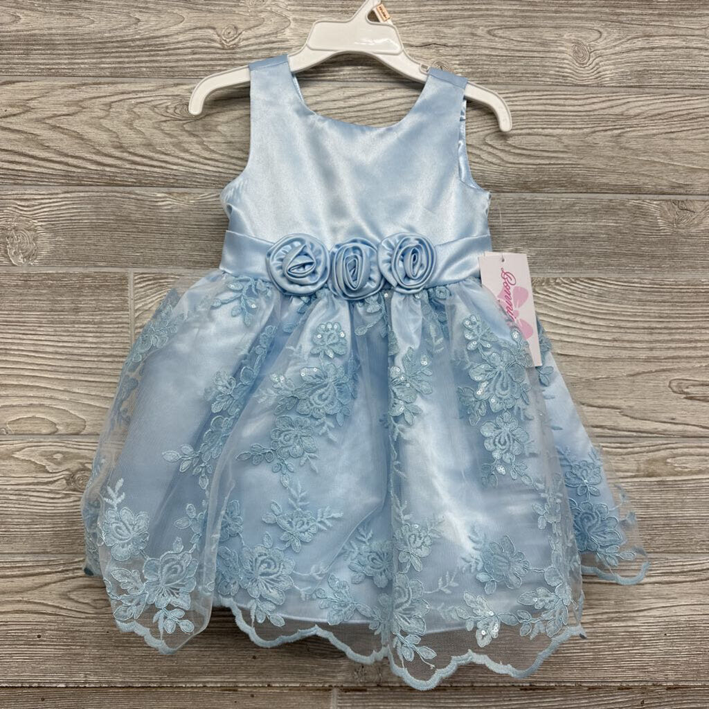 NEW Dress Sequin Embroidered Tulle Flowers 2t