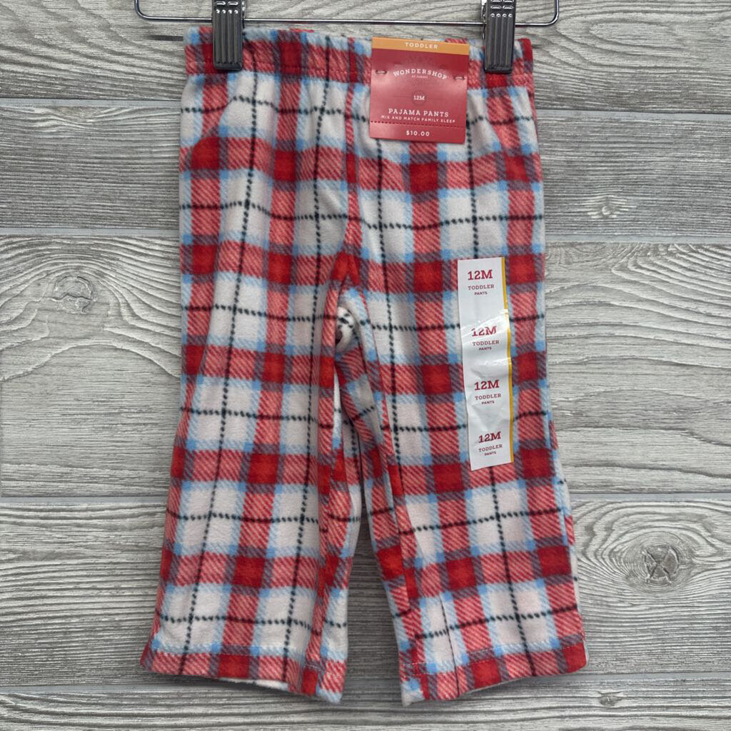 NEW Fleece PJ Pants Plaid 12M