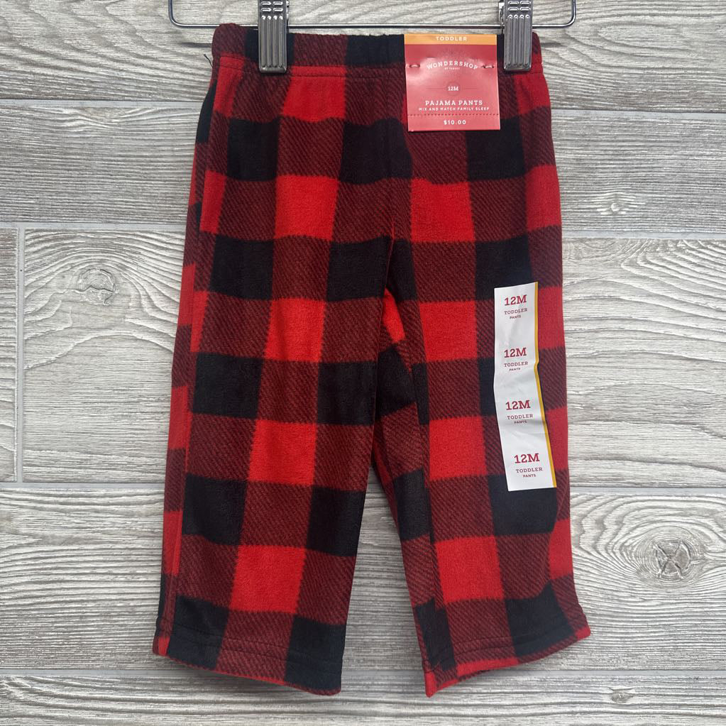 NEW Fleece PJ Pants Plaid 12M
