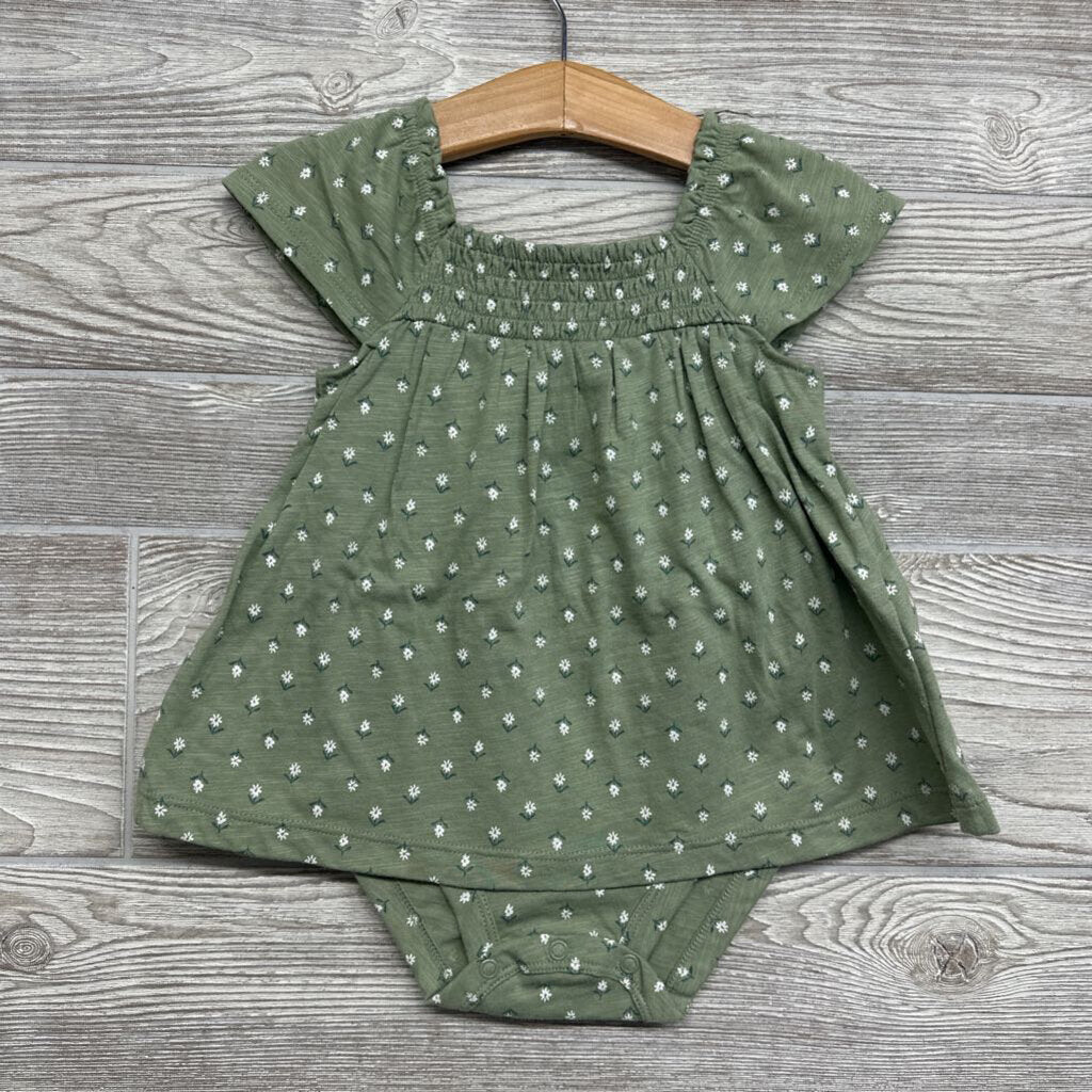 Smocked Sunsuit Flowers 18m